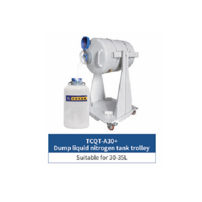 Liquid nitrogen container mobile trolley